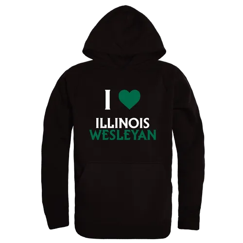 W Republic Illinois Wesleyan University Titans I Love Hoodie 553-525. Decorated in seven days or less.