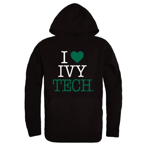 W Republic Ivy Tech I Love Hoodie 553-526. Decorated in seven days or less.