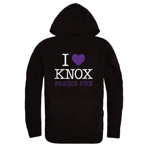 W Republic Knox College Prairie Fire I Love Hoodie 553-527. Decorated in seven days or less.