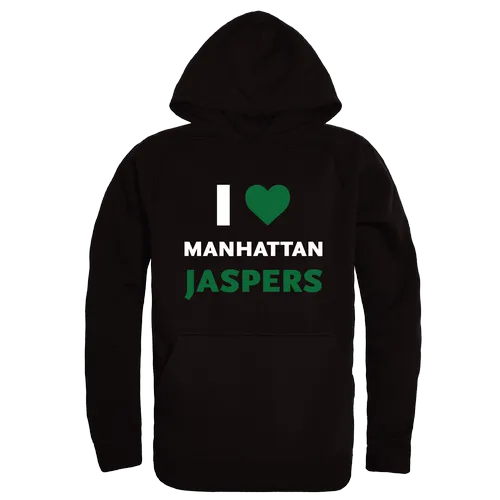 W Republic Manhattan Jaspers I Love Hoodie 553-535. Decorated in seven days or less.