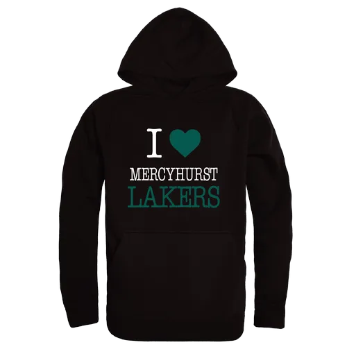 W Republic Mercyhurst Lakers I Love Hoodie 553-540. Decorated in seven days or less.