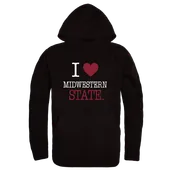 W Republic Midwestern State Mustangs I Love Hoodie 553-543