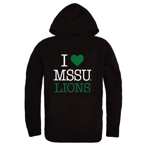 W Republic Missouri Southern Lions I Love Hoodie 553-546. Decorated in seven days or less.