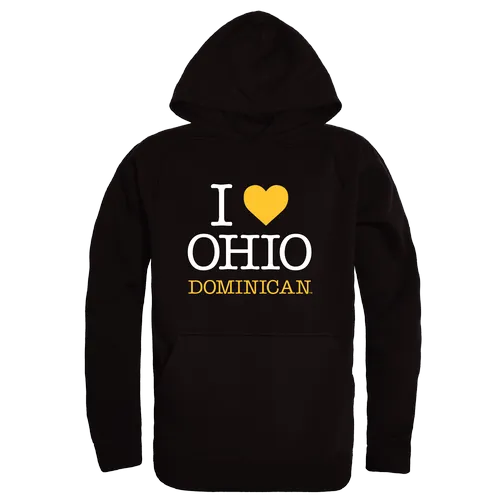 W Republic Ohio Dominican Panthers I Love Hoodie 553-563. Decorated in seven days or less.