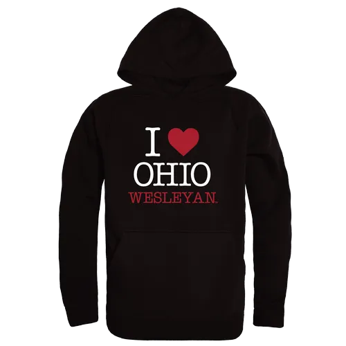 W Republic Ohio Wesleyan Bishops I Love Hoodie 553-564. Decorated in seven days or less.