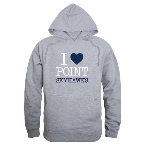 W Republic Point University Skyhawks I Love Hoodie 553-570. Decorated in seven days or less.