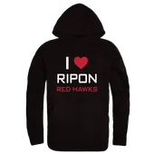 W Republic Ripon College Red Hawks I Love Hoodie 553-575