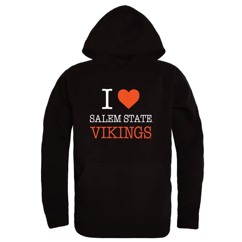 W Republic Salem State Vikings I Love Hoodie 553-581. Decorated in seven days or less.