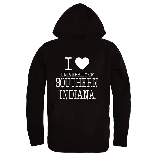 W Republic Southern Indiana Screaming Eagles I Love Hoodie 553-586. Decorated in seven days or less.