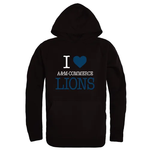 W Republic Texas A&M-Commerce Lions I Love Hoodie 553-595. Decorated in seven days or less.