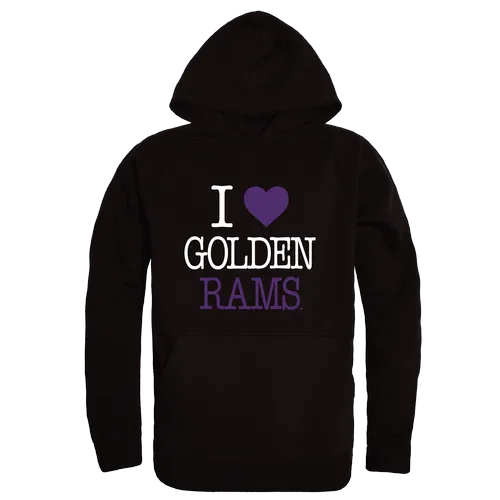 W Republic West Chester Rams I Love Hoodie 553-603. Decorated in seven days or less.