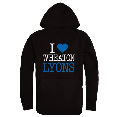 W Republic Wheaton College Lyons I Love Hoodie 553-605. Decorated in seven days or less.