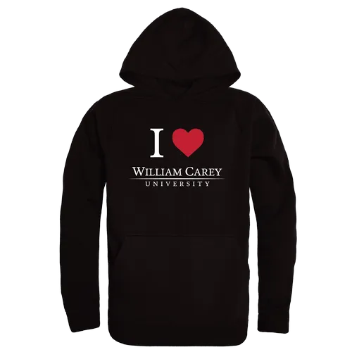 W Republic William Carey Crusaders I Love Hoodie 553-606. Decorated in seven days or less.