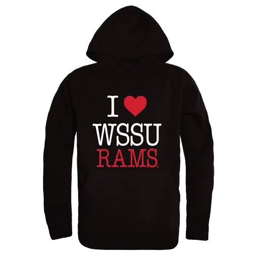 W Republic Winston-Salem State Rams I Love Hoodie 553-607. Decorated in seven days or less.