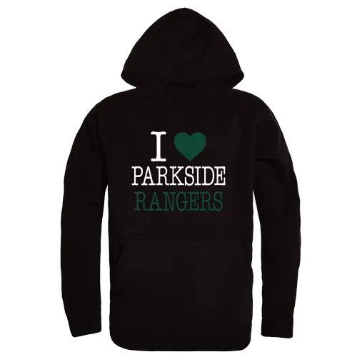 W Republic UW Parkside Rangers I Love Hoodie 553-608. Decorated in seven days or less.