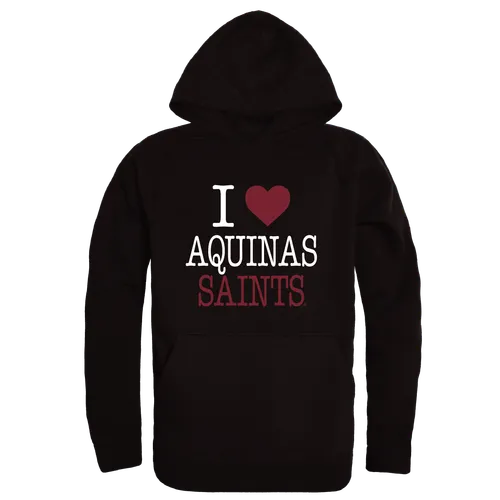 W Republic Aquinas Saints I Love Hoodie 553-611. Decorated in seven days or less.