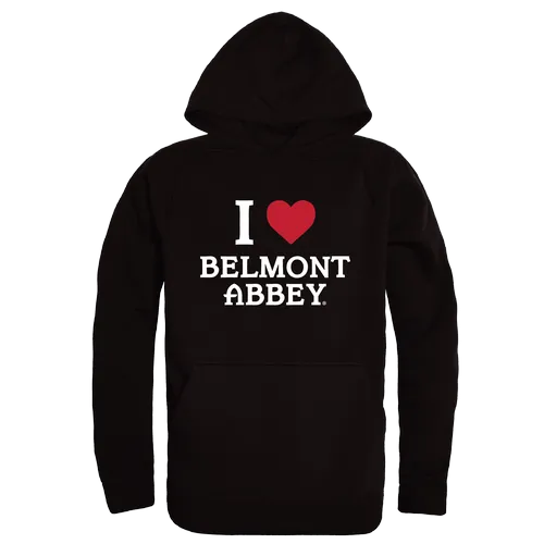 W Republic Belmont Abbey Crusaders I Love Hoodie 553-616. Decorated in seven days or less.