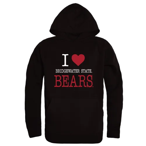 W Republic Bridgewater State Bears I Love Hoodie 553-620. Decorated in seven days or less.