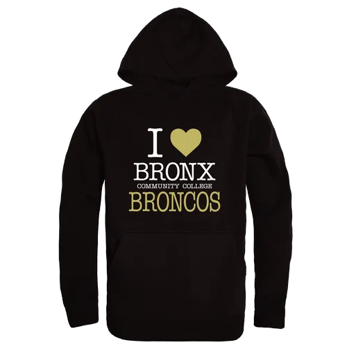 W Republic Bronx CC Broncos I Love Hoodie 553-621. Decorated in seven days or less.