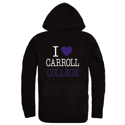 W Republic Carroll College Saints I Love Hoodie 553-624. Decorated in seven days or less.