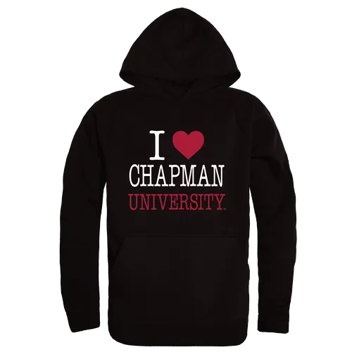 W Republic Chapman University Panthers I Love Hoodie 553-629. Decorated in seven days or less.