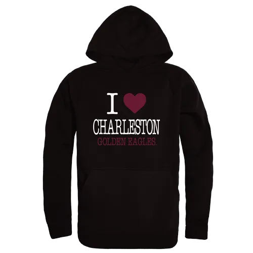 W Republic Charleston Golden Eagles I Love Hoodie 553-630. Decorated in seven days or less.