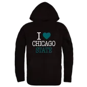 W Republic Chicago State Cougars I Love Hoodie 553-631