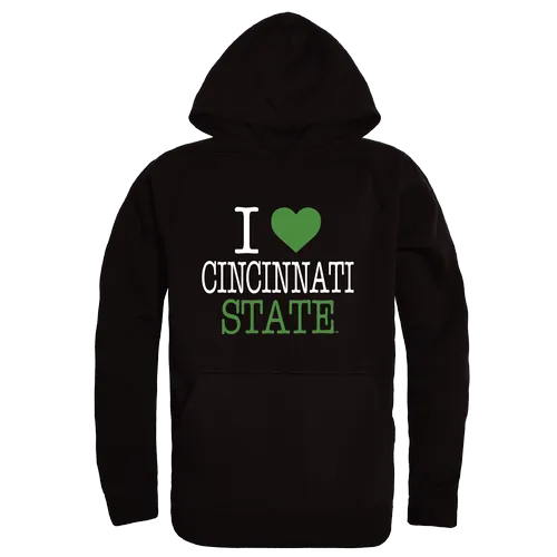 W Republic Cincinnati State I Love Hoodie 553-632. Decorated in seven days or less.