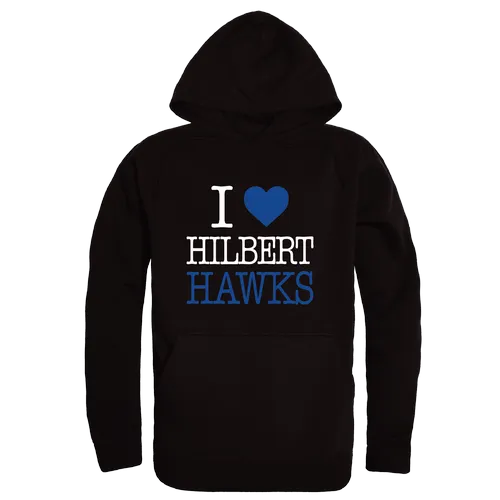 W Republic Hilbert Hawks I Love Hoodie 553-652. Decorated in seven days or less.