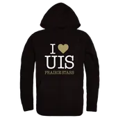 W Republic U Of Illinois Springfield Prairie Stars I Love Hoodie 553-655