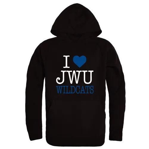 W Republic Johnson & Wales Wildcats I Love Hoodie 553-657. Decorated in seven days or less.