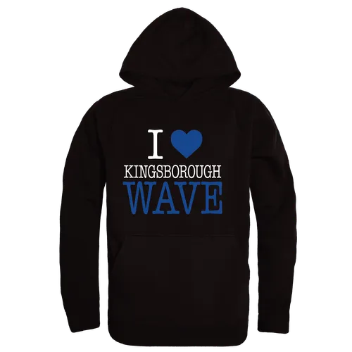 W Republic Kingsborough CC The Wave I Love Hoodie 553-660. Decorated in seven days or less.