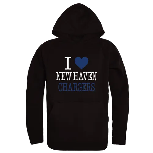 W Republic New Haven Chargers I Love Hoodie 553-663. Decorated in seven days or less.