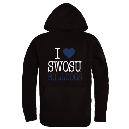 W Republic Southwestern Oklahoma State Bulldogs I Love Hoodie 553-675. Decorated in seven days or less.