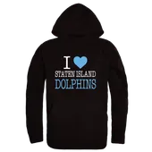 W Republic College Of Staten Island Dolphins I Love Hoodie 553-676