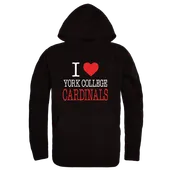 W Republic York College Cardinals I Love Hoodie 553-685