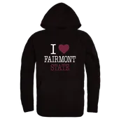 W Republic Fairmont State Falcons I Love Hoodie 553-686