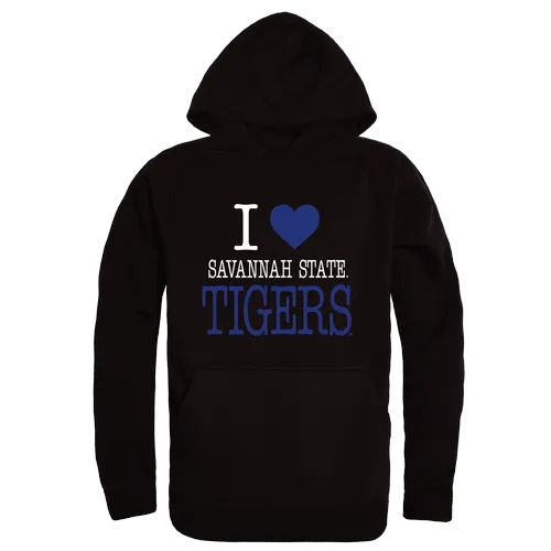 W Republic Savannah State Tigers I Love Hoodie 553-697. Decorated in seven days or less.