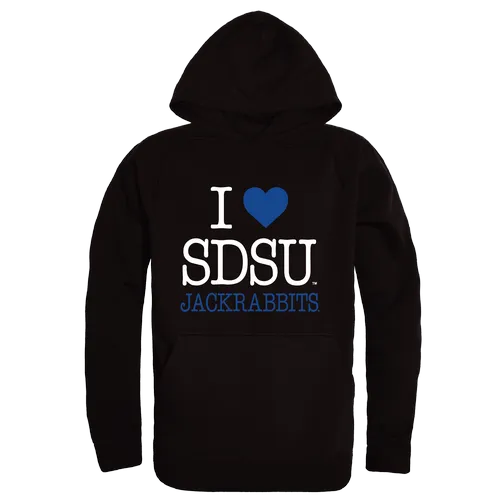 W Republic South Dakota State Jackrabbits I Love Hoodie 553-707. Decorated in seven days or less.