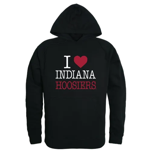 W Republic Indiana Hoosiers Hoosiers I Love Hoodie 553-737. Decorated in seven days or less.