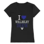 W Republic Wellesley College Blue I Love Women's Tee 550-486