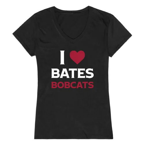 W Republic Bates College Bobcats I Love Women's Tee 550-615