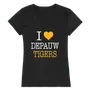 W Republic De Pauw Tigers I Love Women's Tee 550-636