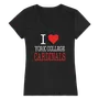 W Republic York College Cardinals I Love Women's Tee 550-685