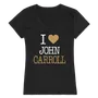 W Republic John Carroll Blue Streaks I Love Women's Tee 550-694