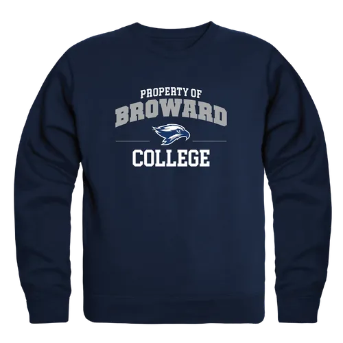 W Republic Broward College Seahawks Property Of Crewneck 545-504