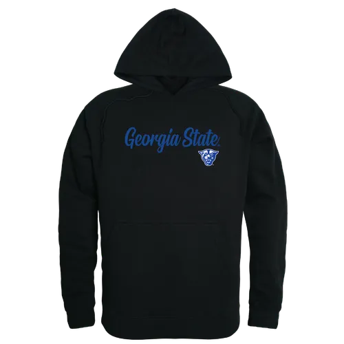 W Republic Georgia State Panthers Script Hoodie 558-256. Decorated in seven days or less.