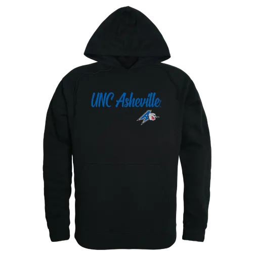 W Republic UNC Asheville Bulldogs Script Hoodie 558-471. Decorated in seven days or less.