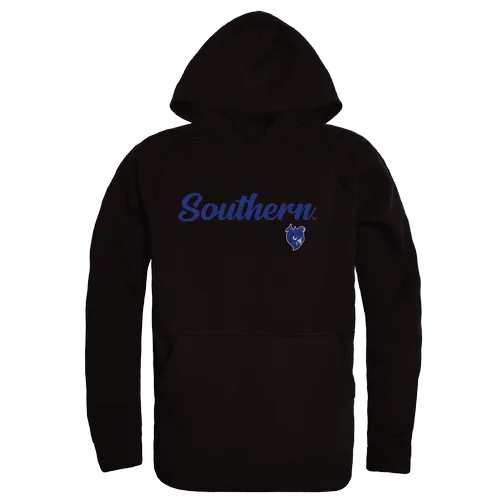 W Republic Southern Connecticut Owls Script Hoodie 558-490. Decorated in seven days or less.