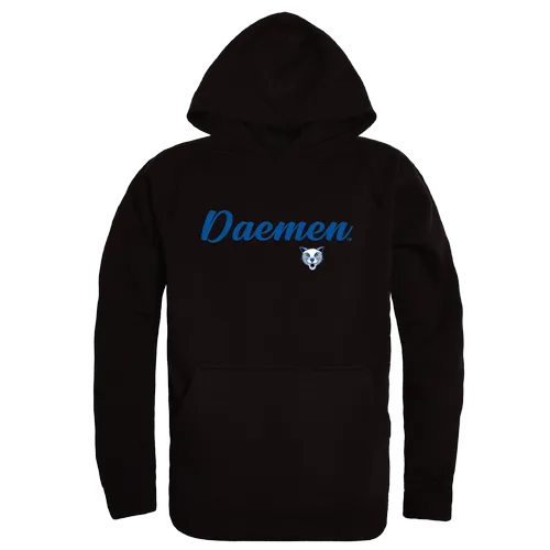 W Republic Daemen College Wildcats Script Hoodie 558-513. Decorated in seven days or less.